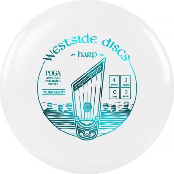 Westside Discs Tournament Harp 173g+ Valkoinen