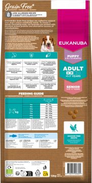 EUKANUBA Adult Small/Medium Grainfree Ocean Fish 12kg