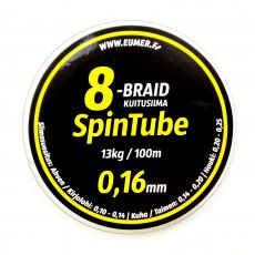 Spintube 8 Kuitusiima 100m 0,16mm 13kg