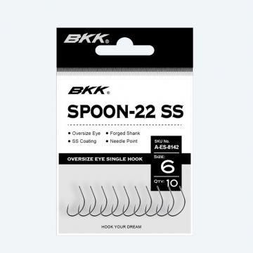 BKK SPOON-22 SS Single Lure Hook 10kpl #4