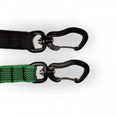 FINNERO Rescue Antislip -talutushihna Wire-Gate Swivel Lock 2cmx300cm Musta