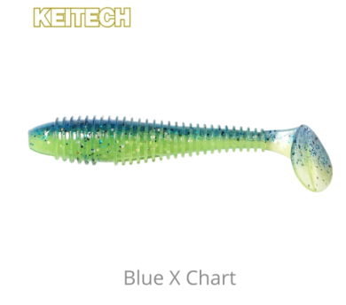 Keitech Swing Impact FAT 3.8" 6 kpl LT Blue Chart