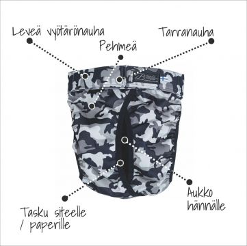 FINNERO BRENDA Narttusuoja koiralle - Oranssi XL