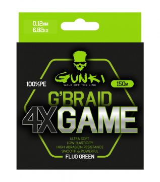 Gunki G´Braid 4X Game Monikuitusiima 150m 0.16mm 9,09kg