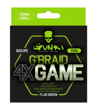 Gunki G´Braid 4X Game Monikuitusiima 150m 0.12mm 6,82