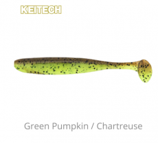 Keitech Easy Shiner 3.5" 7kpl Green Pumpkin Chartreuse