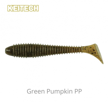 Keitech Swing Impact FAT 3.8" 6 kpl Green Pumpkin PP