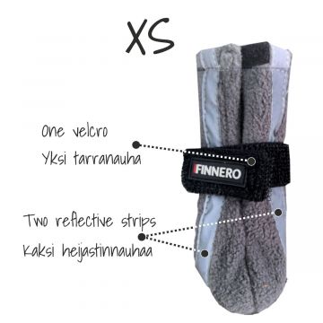 Finnero HALLA Heijastavat Tossut Koiralle 4kpl/pkt Oranssi XS 