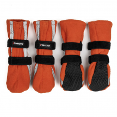 Finnero HALLA Heijastavat Tossut Koiralle 4kpl/pkt Oranssi XL