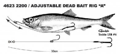 SPRO Säädettävä Dead Bait Rigi 30cm #6 6,8kg 2200