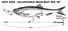 SPRO Säädettävä Dead Bait Rigi 30cm #4 9kg 2300 