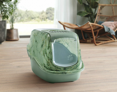 WC katettu hiekkalaatikko Nestor Marble, vihreä