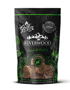 Riverwood Grillmaster Lammas-kalkkunakiekko, makupalat koirille, 100 g