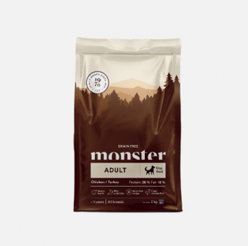 Monster Grain Free Adult Chicken / Turkey 2kg