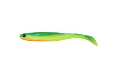 SG Slender Scoop Shad 9cm Green Yellow BULK