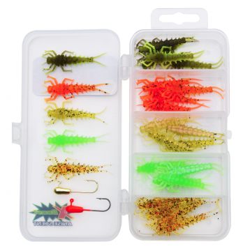 Patriot Ice Mini pilkkijigilajitelma 28kpl (25 jigiä, 2 morria ja vieherasia) KIT8