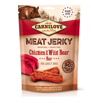 Carnilove Kuivattu koiran herkkutanko, Kana & villisika 100 g