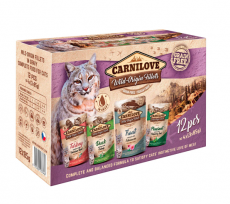 Carnilove Kissan märkäruoka fileinä kastikkeessa annospussissa, Lajitelma, 12 x 85 g