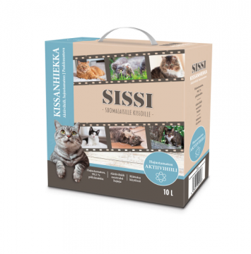 Sissi Kissanhiekka Aktiivihiili, hajustamaton, 10 l