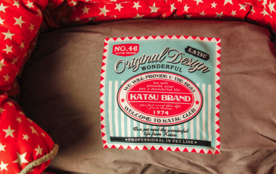 Katsu reunapeti oranssi/beige tähtikuvio