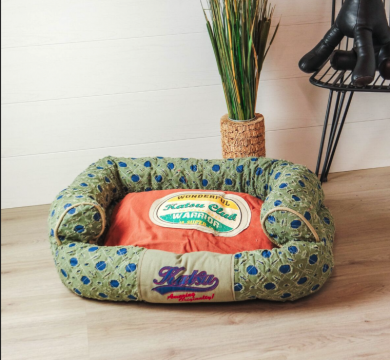 Katsu reunapeti harmaa/sininen 80x60x22 cm