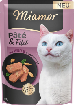 Miamor Pate & Filet ankka & kanafilee 85 g