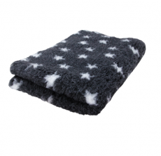 Foxy Fur -makuualusta Tummanharmaa, valkoinen tähti 100x 75cm