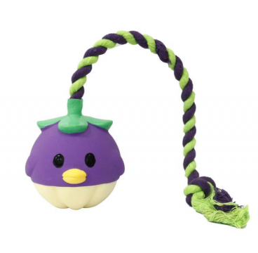 MISOKO koiran lateksinen köysilelu - violetti 40cm