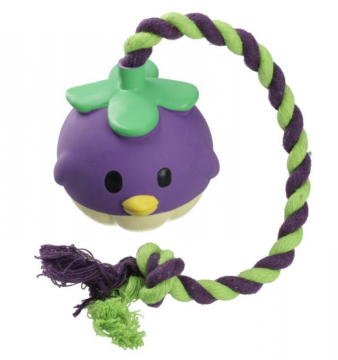 MISOKO koiran lateksinen köysilelu - violetti 40cm