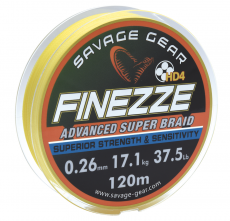 Savage Gear Finezze HD4 Kuitusiima 120m 0,13mm 7,8kg Keltainen