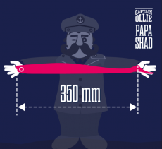 Captain Ollie Papa Shad 35cm 190g Valkosalakka