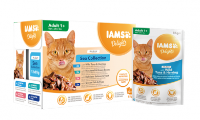 Iams Delights Kalalajitelma Hyytelössä 12x85g
