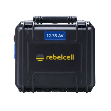 Rebelcell Li-Ion Akku 12V35A Kuljetuslaatikossa