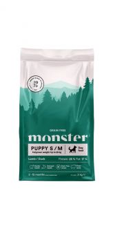 Monster Dog GF Puppy S/M Lamb&Duck 2kg