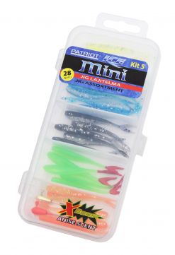 Patriot Ice Mini pilkkijigilajitelma 28kpl (25 jigiä, 2 morria ja vieherasia) KIT5