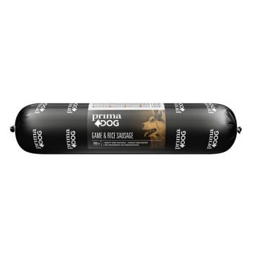 PrimaDog Game Rice Riistariisi-Makkara 800g