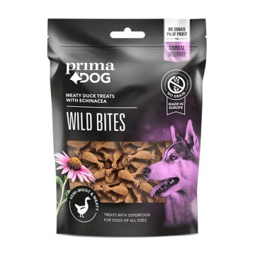 PrimaDog Wild Bites Ankka ja Auringonhattu Pehmeä 150g