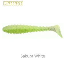 Keitech Swing Impact FAT 3.8" 6 kpl LT Sakura White
