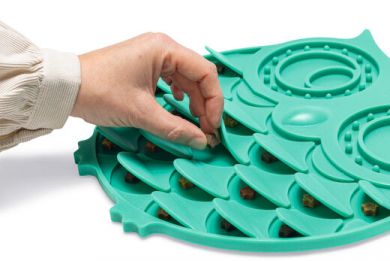 BZ silikoni nuolumatto pöllö 30x28x1cm Vihreä