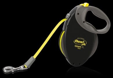 Flexi Giant L musta /Neon 8m, max 50kg leveähihna